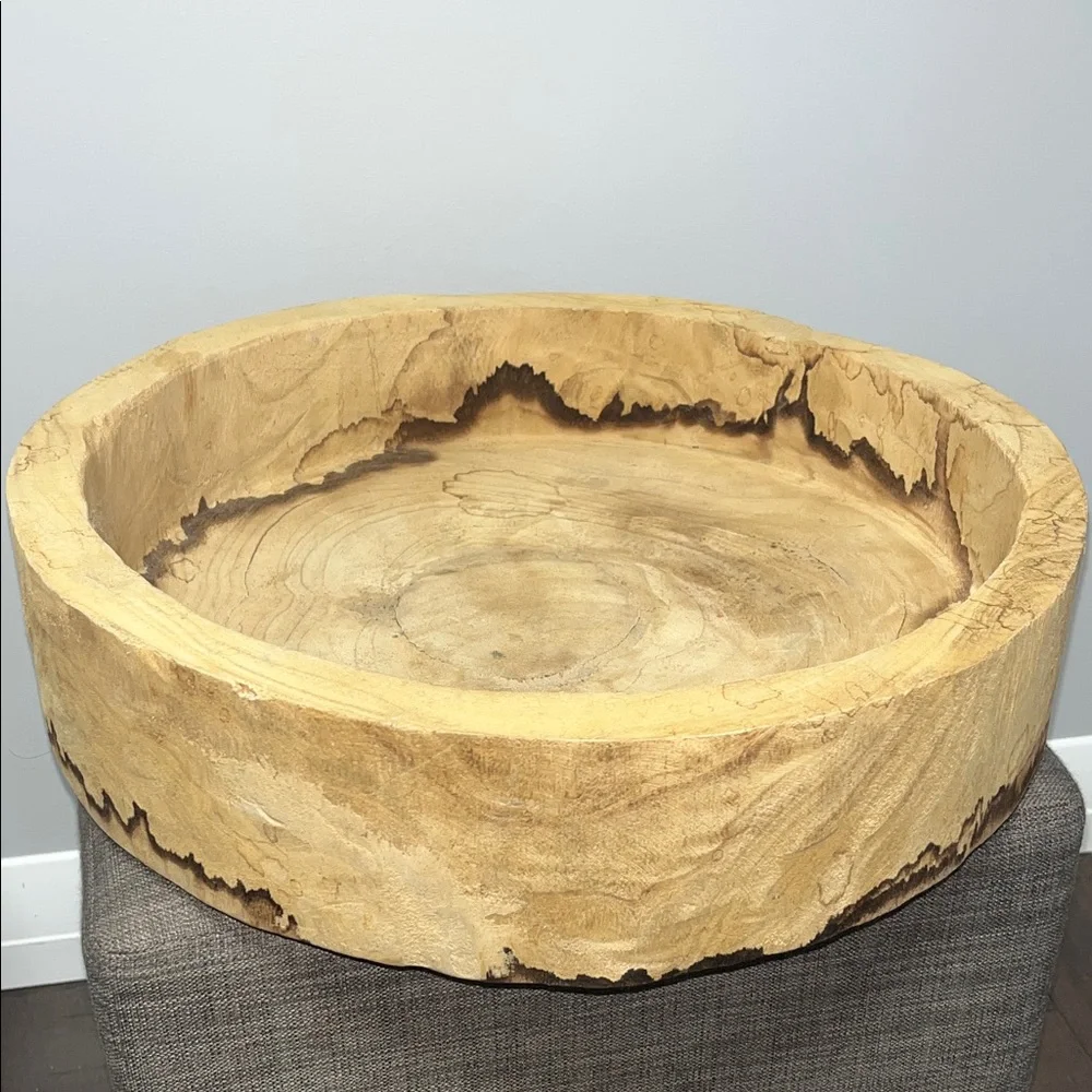 Rustic Wooden Handmade Bowl - Picture 1 of 10